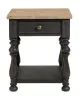 Riverside Furniture 32309 Riverside Furniture 32309 Barrington - 2 Tone End Table - Antique Oak / Matte Black