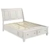 CoasterEssence 201309Q Sandy Beach - Wood Queen Storage Panel Bed - Cream White