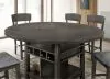 Furniture of America CM3733GY-RPT-TABLE Stacie - Counter Height Round Dining Table - Gray