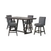 New Classic 45-4125S-DG4C New Classic 45-4125S-DG4C High Line - Counter Table & 4 Swivel Counter Chairs - Gray