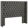 CoasterEssence 301405FB1 Bancroft - Upholstered Full Wingback Headboard - Gray