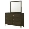 Coaster Fine Furniture 224423M Wilkes - 6-Drawer Dresser And Mirror - Dark Cocoa