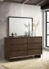 Coaster Fine Furniture 225013M Glenwood - 6-Drawer Dresser And Mirror - Warm Brown