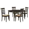 Coaster Fine Furniture 100770-S5 Gabriel - 5 Piece Extension Leaf Dining Table Set - Cappuccino