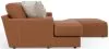 Jackson Furniture Industries 5045/73/75/28-26 Jackson Furniture Industries 5045/73/75/28-26 Minori - Italian Leather 2 Piece Sofa / Chaise With LSF Chaise And Cocktail Ottoman - Whiskey