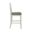 Liberty Furniture 182-B200124 Brook Bay - Upholstered Ladder Back Counter Chair - Textured White / Carbon Gray