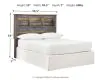 Ashley Furniture B211-85 Drystan - Full Bookcase Headboard - Brown / Beige
