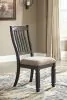 Ashley Furniture D736/25/01(4)/02(2)/76(2) Ashley Furniture D736/25/01(4)/02(2)/76(2) Tyler Creek - 9 Pc. - Dining Room Table, 4 Side Chairs, 2 Upholstered Side Chairs, 2 Cabinets - Dark Gray