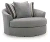 Ashley Furniture PC6410621 Creston Heights - Oversized Swivel Accent Chair - Smolder