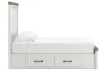 Ashley Furniture B4615B13 Ashley Furniture B4615B13 Savonport - King Panel Bed With Under Bed Storage Unit - White / Brown
