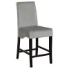 CoasterEssence 102069GRY Stanton - Upholstered Counter Chairs (Set of 2) - Gray And Black