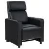 CoasterEveryday 600181-S4A Toohey - 7 Piece 4-Seater Upholstered Tufted Recliner Living Room Set - Black