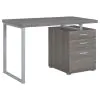 CoasterEveryday 800520 Brennan - 3-Drawer Office Computer Desk - Weathered Gray
