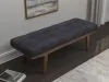 CoasterEssence 910213 Wilson - Fabric Upholstered Tufted Accent Bench - Gray