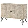 CoasterEssence 959652 Eileen - 2 Door Wood Storage Accent Cabinet - White Washed