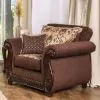 Furniture of America SM6109-CH Tabitha - Chair - Brown / Gold
