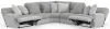 Jackson Furniture Industries 19/34/36/37/38-18 Jackson Furniture Industries 19/34/36/37/38-18 Abraxas - 5 Piece Upholstered Reclining Sectional With 2 Lay-Flat Reclining Seats - Moonstruck