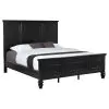 CoasterEssence 201321KWN Sandy Beach - California King Wood Panel Bed - Black