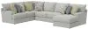 Jackson Furniture Industries 2340/62/30/76-28 Jackson Furniture Industries 2340/62/30/76-28 Stockbridge - 3 Piece Sectional With Comfort Coil Seating And 9 Included Accent Pillows (Right Side Facing Chaise) - Slate