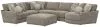 Jackson Furniture Industries 3145/63/59/31/96/28-28 Jackson Furniture Industries 3145/63/59/31/96/28-28 Turner - 5 Piece Sectional With RSF Cuddler With Cocktail Ottoman - Mushroom