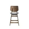 New Classic D1651-22-GRY New Classic D1651-22-GRY Oscar - Counter Chair With Cushion (Set of 2) - Walnut / Dark Gray