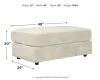 Ashley Furniture 9510408 Soletren - Oversized Accent Ottoman - Stone