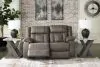 Ashley Furniture 6880486 First Base - Reclining Loveseat - Gunmetal