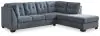 Ashley Furniture 55303S4 Ashley Furniture 55303S4 Marleton - 2-Piece Sleeper Sectional With Raf Corner Chaise - Denim