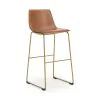 Ashley Furniture PCD373-230 Ashley Furniture PCD373-230 Ciabori - Tall Upholstered Barstool (Set of 2) - Brown / Gold