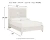 Ashley Furniture B181B2 Paxberry - Full Panel Bed - Whitewash