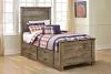 Ashley Furniture B446B15 Trinell - Twin Panel Bed With 2 Storage Drawers - Brown