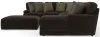 Jackson Furniture Industries 4376/62/76/30/28-49 Mammoth - 3 Piece Sectional With Cocktail Ottoman (RSF Chaise) - Chocolate