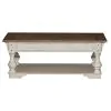 Liberty Furniture 498-OT1010 Morgan Creek - Cocktail Table - Antique White / Wirebrushed Tobacco Accents
