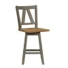 Liberty Furniture 62-B250324 Lindsey Farm - Counter Height Swivel Chair - Gray & Sandstone