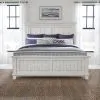 Liberty Furniture 237-BR-KPB River Place - King Panel Bed - Riverstone White & Tobacco
