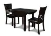 New Classic D1701-40S-EBY New Classic D1701-40S-EBY Gia - 3 Piece Dining Set (Dining Drop Leaf Table & 2 Chairs) - Ebony