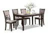 New Classic D1701-160-CHY New Classic D1701-160-CHY Gia - 5 Piece Dining Set (Table & 4 Chairs) - Cherry