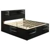 CoasterEssence 202701KE Briana - Wood Eastern King Storage Bookcase Bed - Black