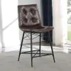 CoasterEssence 107860 Aiken - Upholstered Tufted Counter Chair (Set of 2) - Brown
