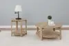 Coaster Fine Furniture 710288-S2 Fowler - 2 Piece Round Coffee And End Table Set - Natural