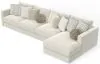 Jackson Furniture Industries 2235/36/31/76/4-16 Jackson Furniture Industries 2235/36/31/76/4-16 Ritzy - 4 Piece Modular Sectional (RSF Chaise) - Bone