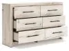 Benchcraft® B2310/31/36/46/87/84S/50(2)/92(2)/B100-12 Benchcraft® B2310/31/36/46/87/84S/50(2)/92(2)/B100-12 Lawroy - 10 Pc. - Dresser, Mirror, Chest, Full Panel Bed With Storage Footboard And 2 Under Bed Storage Units, 2 Nightstands - Light Natural