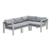 Intercon NS-SF-ARMLSS-BUF-4PC Nash - 4 Piece Outdoor Seating Sectional - Buff