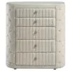 Coaster Fine Furniture 360115 Sonya - 5-Drawer Upholstered Bedroom Chest Of Drawers - Ivory