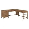 Liberty Furniture 936-HO-LSD Shaker Lakes - L Shaped Desk Set - Harvest Brown
