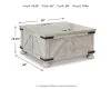 Ashley Furniture T929-20 Carynhurst - Cocktail Table with Storage - Whitewash
