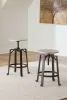 Ashley Furniture D336-024 Karisslyn - Swivel Stool (Set of 2) - Whitewash / Black