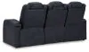 Ashley Furniture 36603/15/18 Fyne-Dyme - 2 Pc. - Power Reclining Sofa, Power Reclining Loveseat - Sapphire