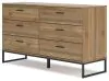 Ashley Furniture EB1866-231 Deanlow - Six Drawer Dresser - Honey