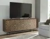 Ashley Furniture A4000577 Dreggan - Accent Cabinet - Brown / Gold Finish